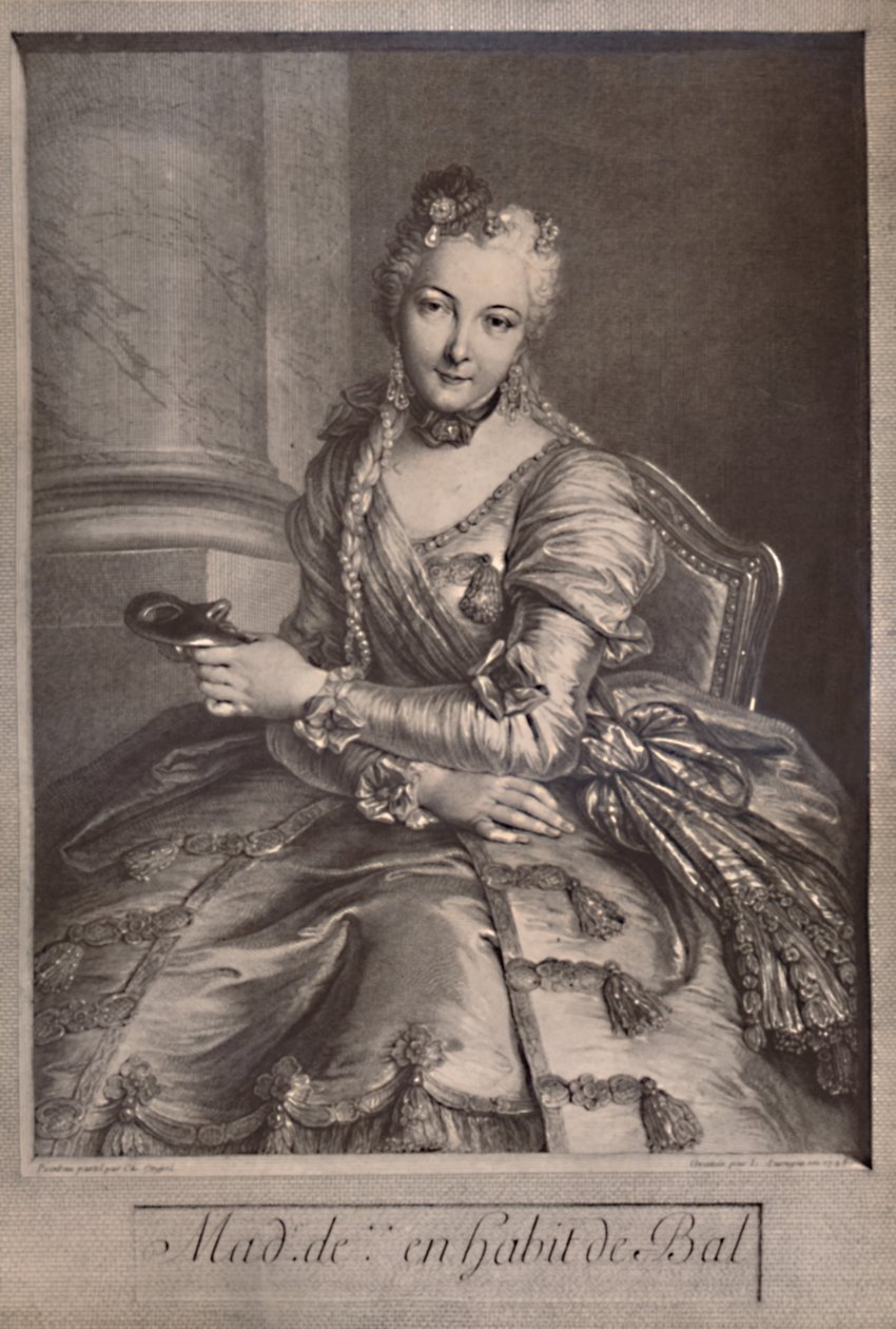 Madame de Pompadour, XV. Lajos francia király szeretője, 1894. 18. század alkotó: Pierre Louis de Surugue