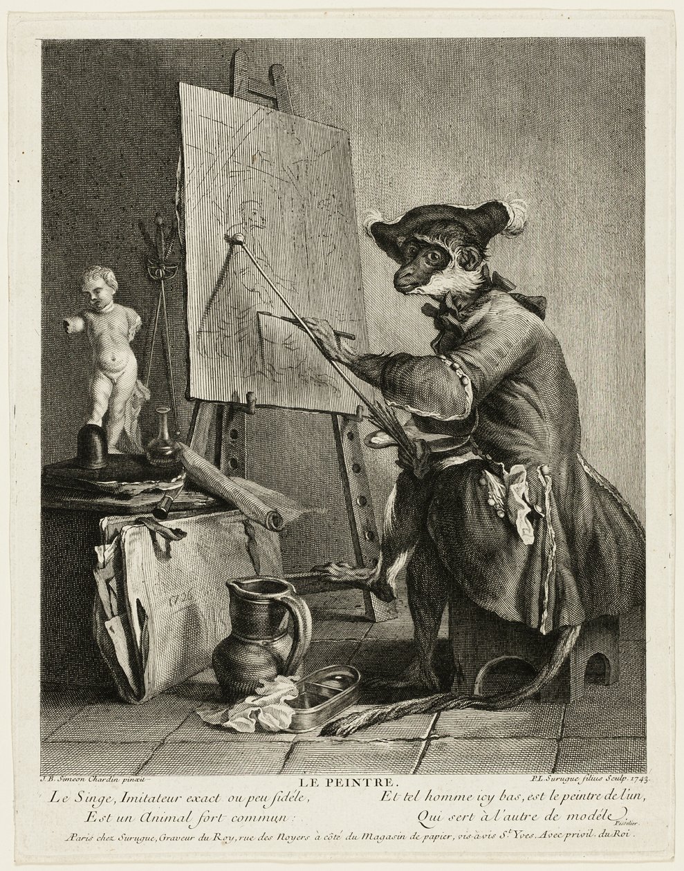 A majomfestő alkotó: Pierre Louis de Surugue