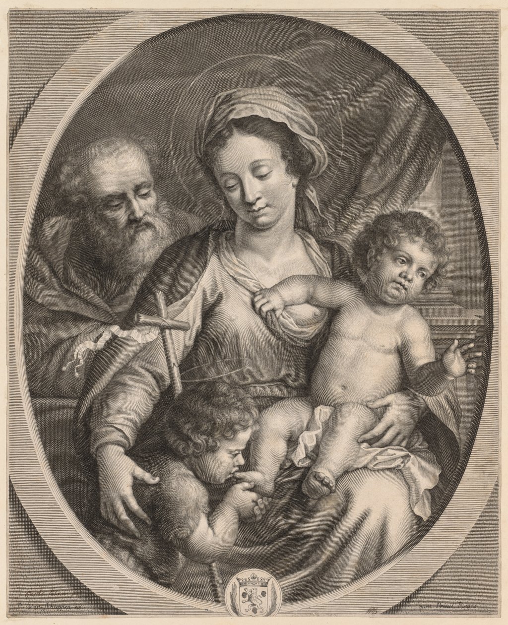 Szent Család és Szent János. alkotó: Pierre Louis van Schuppen