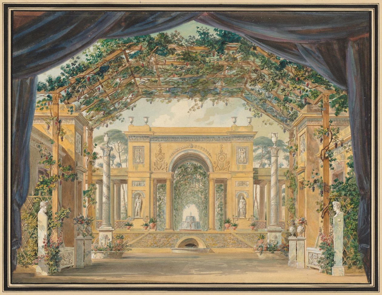 Őfelsége, a vesztfáliai király születésnapjára készült kitüntetés, 1811. alkotó: Pierre Luc Charles Ciceri