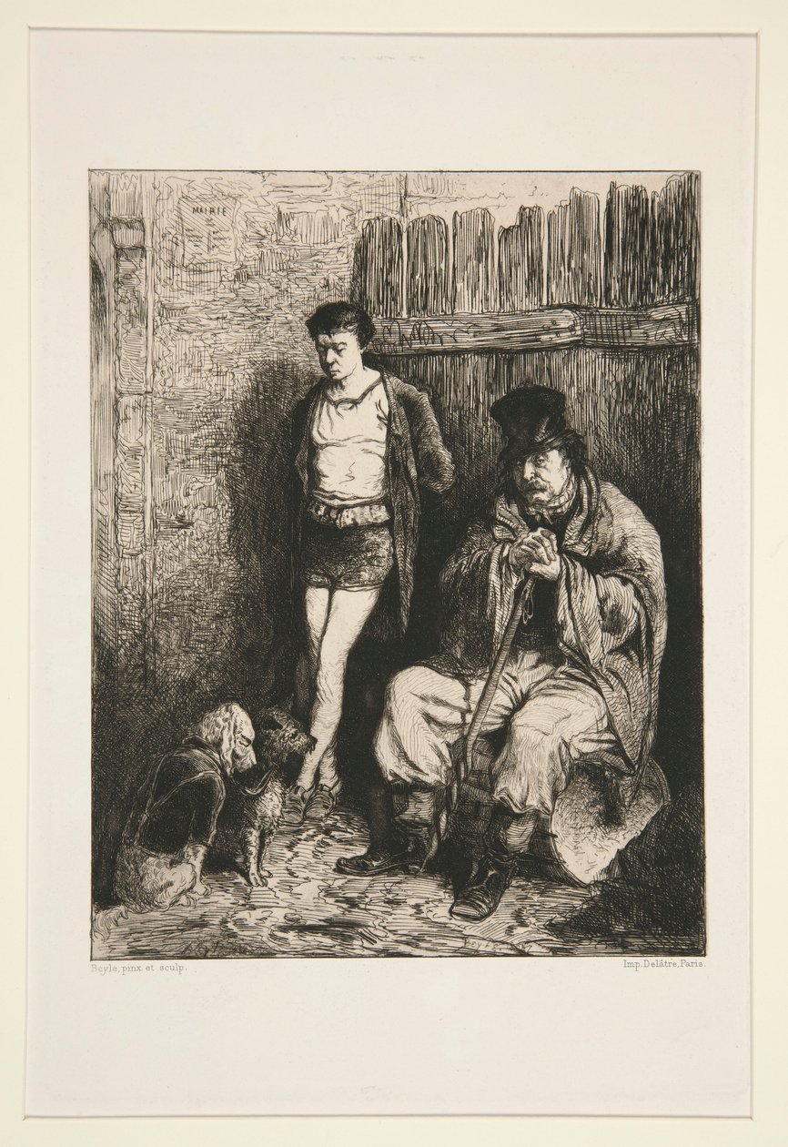 Két férfi és két kutya ( alkotó: Pierre Marie Beyle