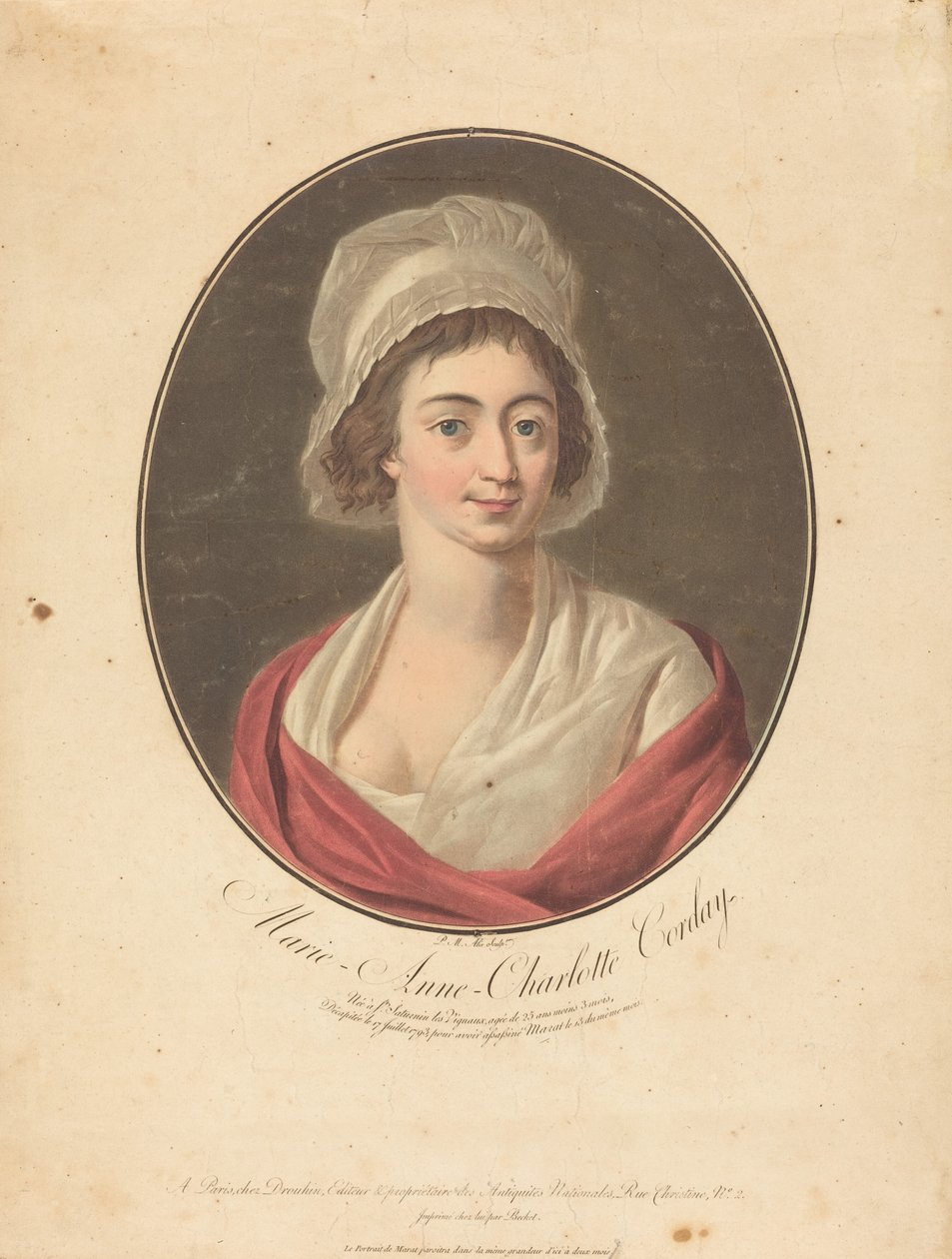 Charlotte Corday. alkotó: Pierre Michel Alix