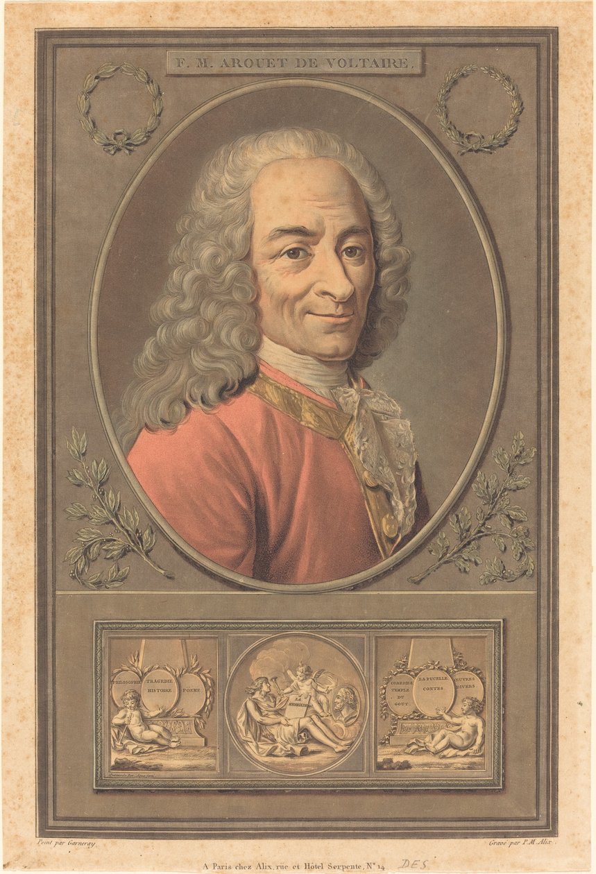 F. M. Arouet, Voltaire. alkotó: Pierre Michel Alix