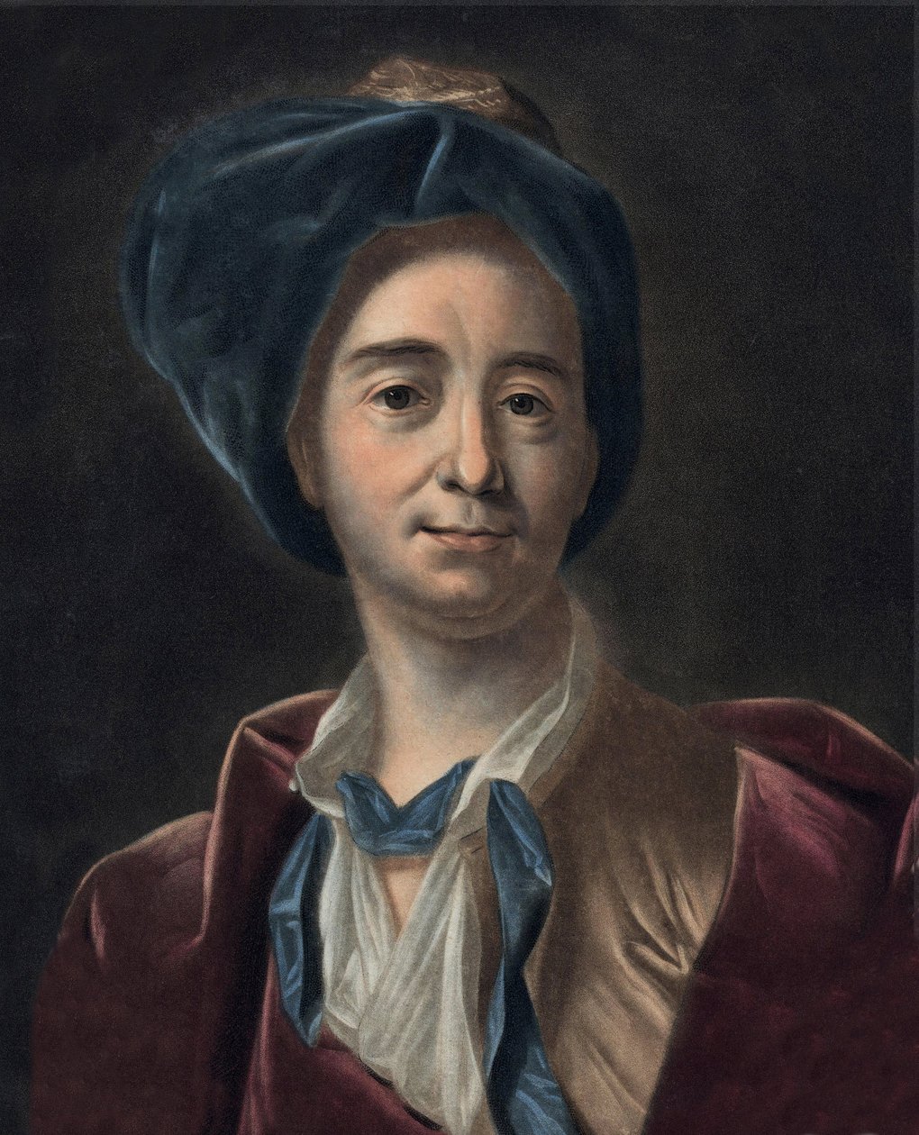 Fontenelle (1657-1757) francia író Bernard Le Bouyer (Le Bovier) portréja. metszet Pierre Michel Alix nyomán alkotó: Pierre Michel Alix