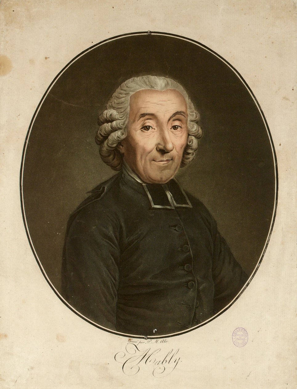 Gabriel Bonnot de Mably portréja 1709-1785, c. 1790. alkotó: Pierre Michel Alix