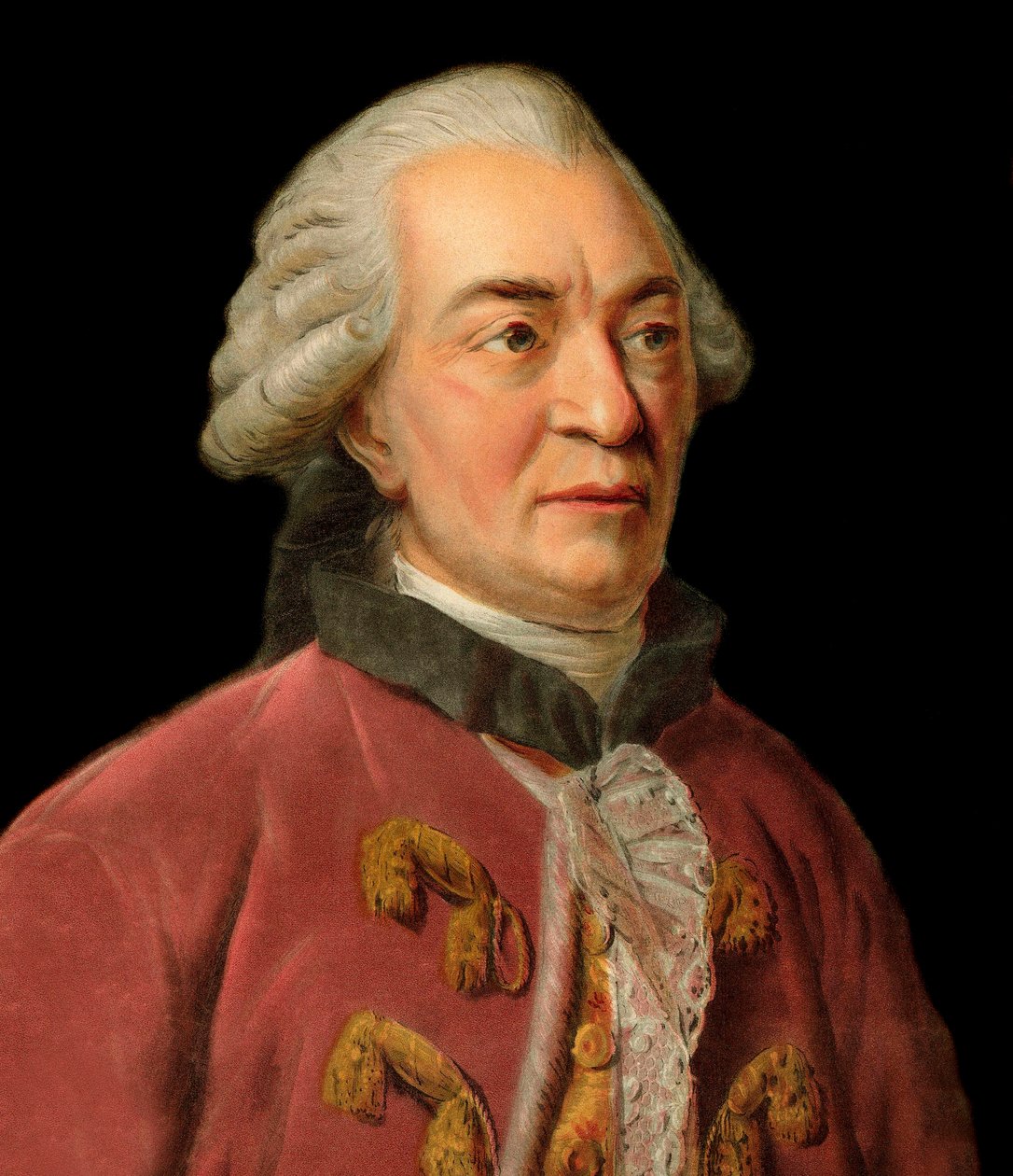 Georges Louis Leclerc, Buffon gróf (1707-1788), francia természettudós, matematikus, kozmológus és enciklopédikus író portréja – George Louis Le Clerc, Buffon gróf (1707-1788) portréja, Pierre Mich francia természettudós és író metszet alkotó: Pierre Michel Alix