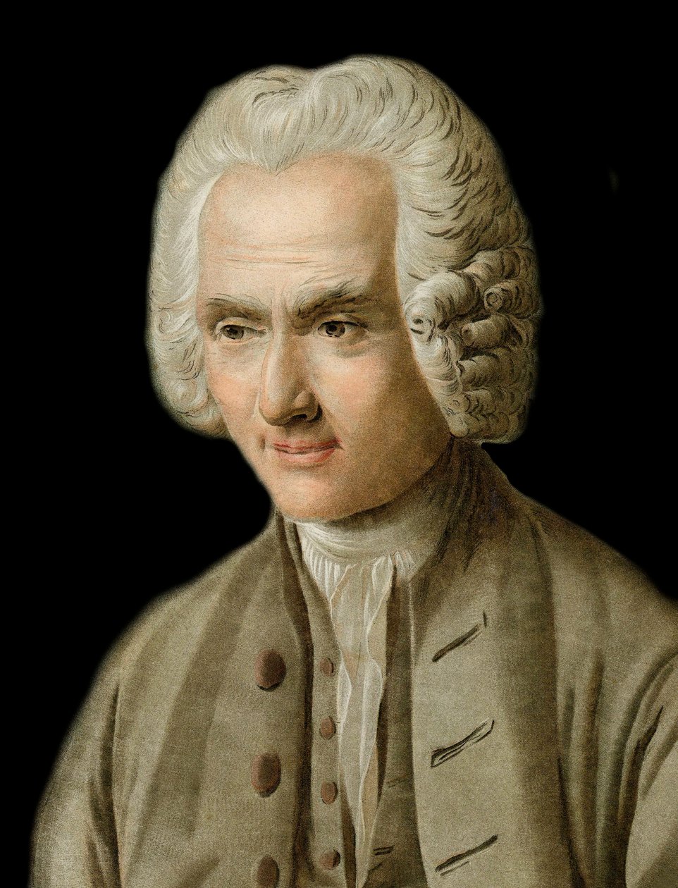 Jean-Jacques Rousseau portréja – Jean Jacques Rousseau (1712-1778) portréja, metszette: Pierre Michel Alix alkotó: Pierre Michel Alix