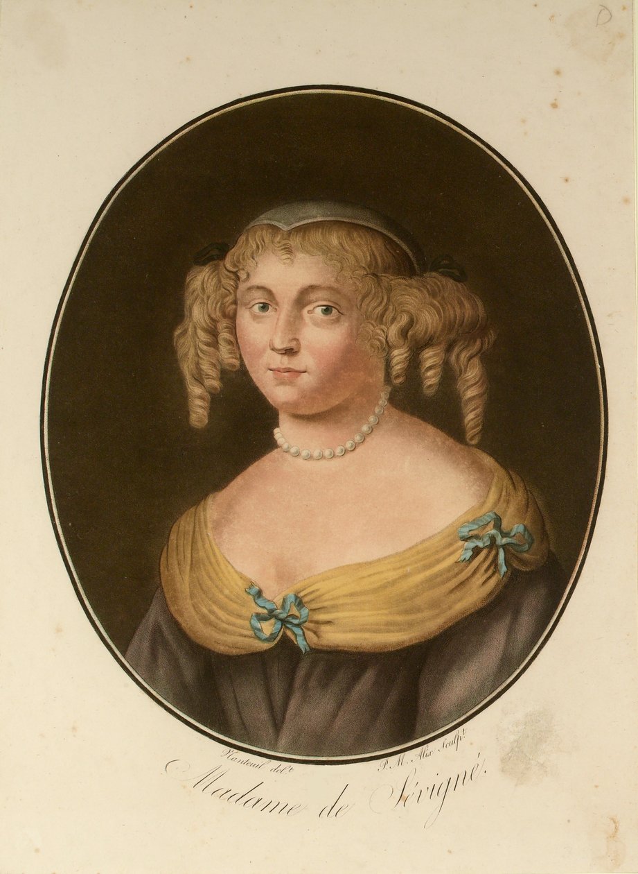 Marie de Rabutin-Chantal, de Sévigné marquise 1626-1696, 1797 portréja. alkotó: Pierre Michel Alix