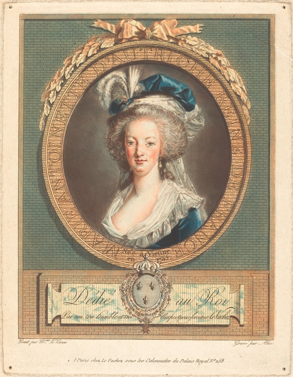 Marie-Antoinette királynő alkotó: Pierre Michel Alix after Élisabeth Louise Vigée Le Brun