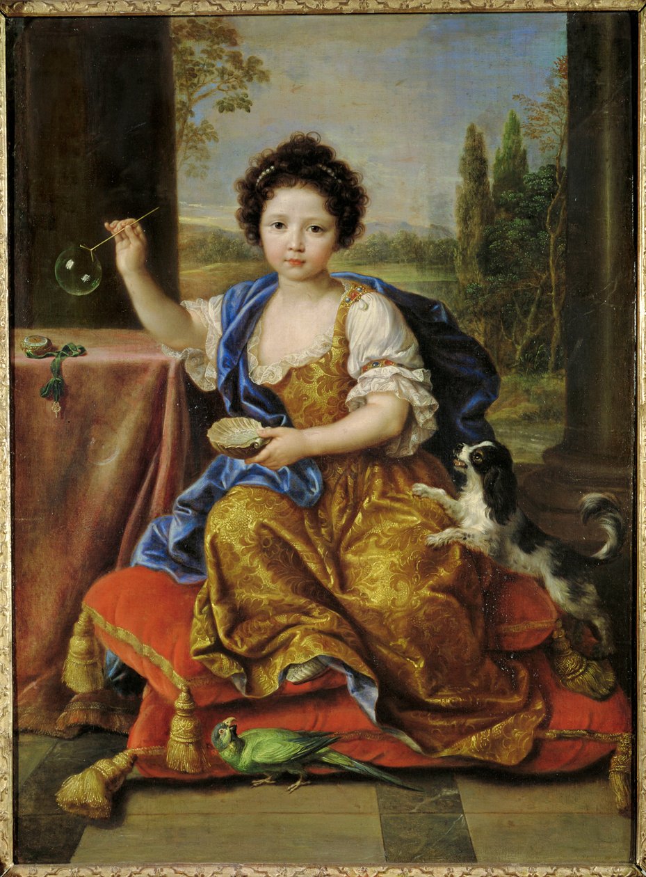 Anne de Bourbon, Mademoiselle de Blois, XIV. Lajos és Mlle ... (festmény, vászon) alkotó: Pierre Mignard
