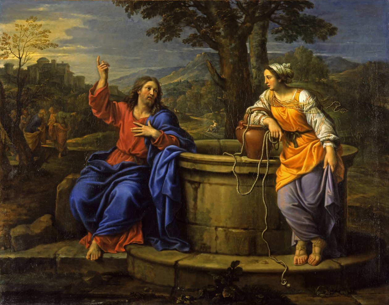 Krisztus és a szamáriai asszony alkotó: Pierre Mignard