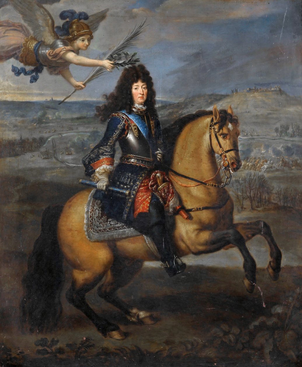 XIV. Lajos lovas portréja Namur ostrománál alkotó: Pierre Mignard