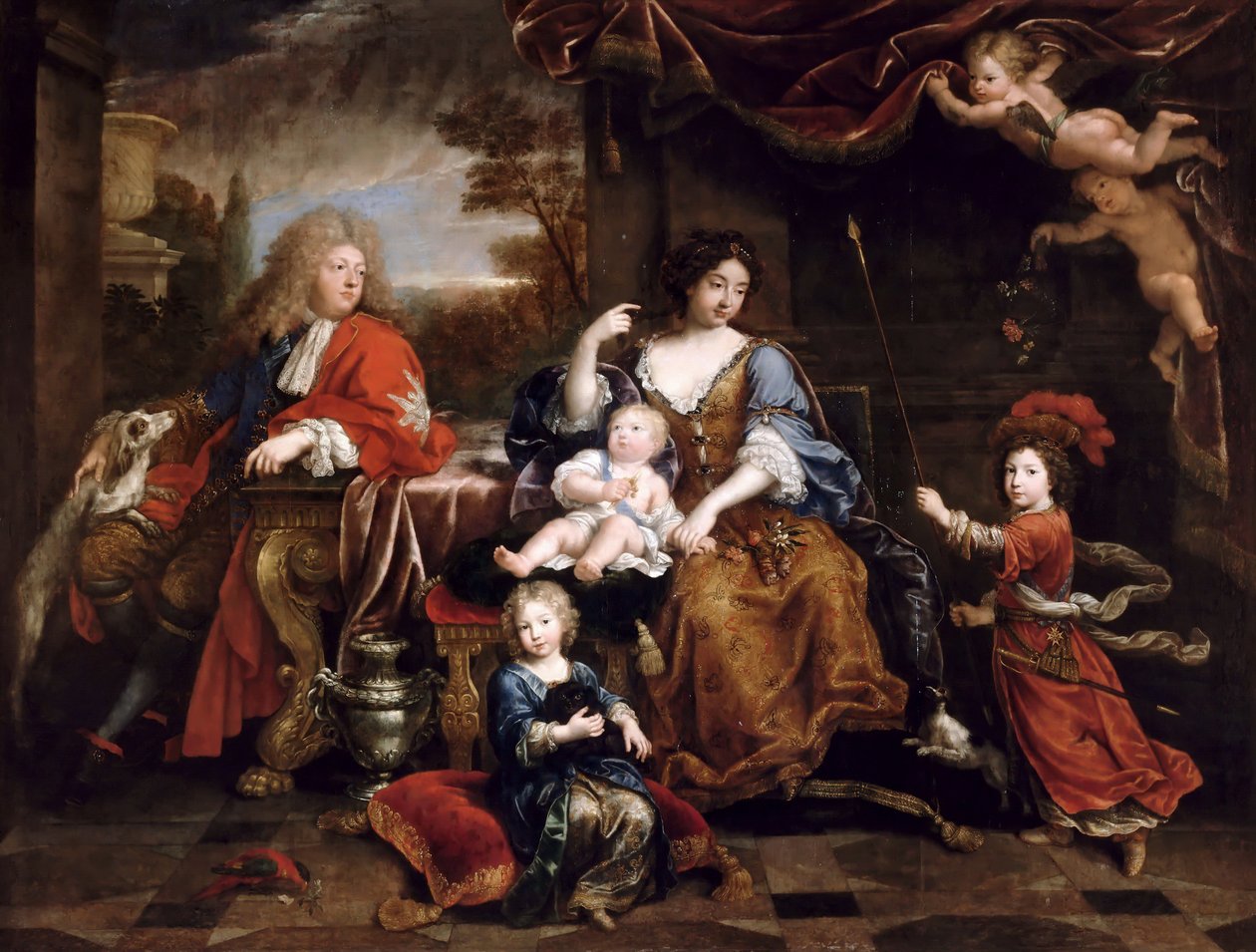 Lajos francia, Grand Dauphin 1661-1711, családjával alkotó: Pierre Mignard