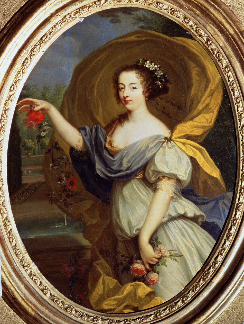 "Louise Francoise De La Baume Le Blanc, Valliere hercegnőjének portréja (Madame De La Valliere) (1644-1710), XIV. Lajos kedvence, a flórában"" Pierre Mignard (1612-1695) festménye, 17. századi Pouchkine Múzeum, Moszkva alkotó: Pierre Mignard