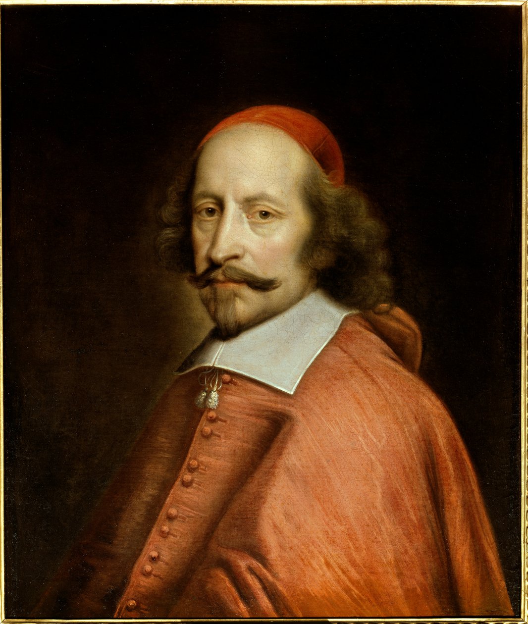 Jules Mazarin bíboros (1602-1661) portréja (Giulio Raimondo Mazzarino vagy Mazarino), Pierre Mignard (1612-1695) festménye 1661 V. 0,65x0,55 m Chantilly, musee conde - Jules Mazarin bíboros (1602-1661) portréja (Giulio Raimondo Mazzarino vagy Mazar alkotó: Pierre Mignard