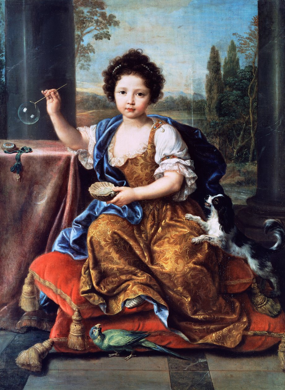 Louise Marie Anne de Bourbon vagy Mademoiselle de Tours (1674-1681) portréja, Pierre Mignard (1612-1695) festménye, olaj, vászon alkotó: Pierre Mignard