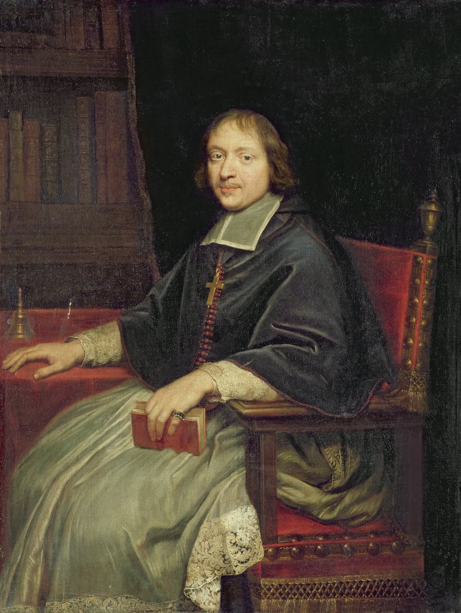 Egy pap portréja, állítólag Jean Francois Paul de Gondi alkotó: Pierre Mignard