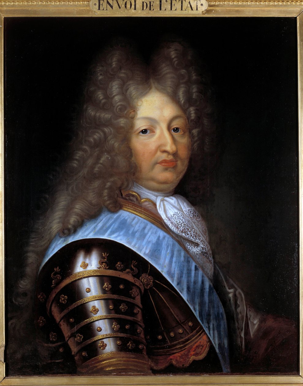 A Nagy delfin (1661-1711), XIV. Lajos fia portréja Pierre Mignard (1612-1695) festménye 17. századi nap. 0,60 X 0,73 m Troyes. Szépművészeti Múzeum alkotó: Pierre Mignard