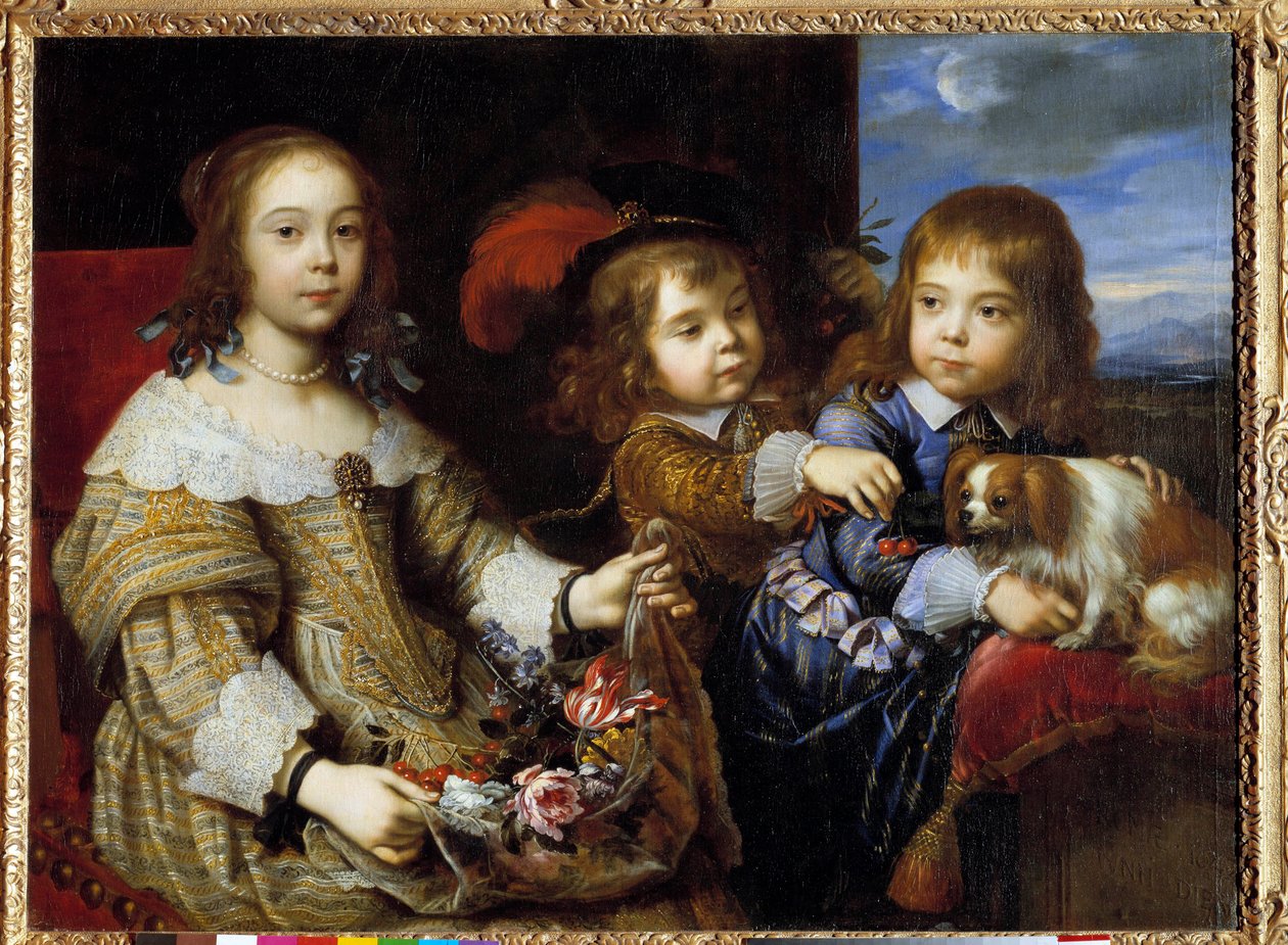 Pierre Mignard (1612-1695) festménye: Bouillon herceg gyermekei 1647. Honolulu, Művészeti Akadémia alkotó: Pierre Mignard
