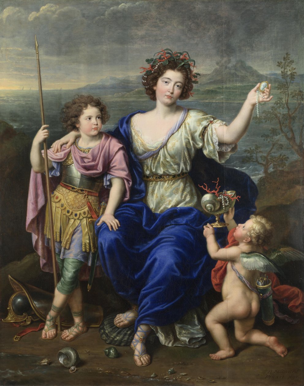Seignelay márkinő és két fia, 1691 alkotó: Pierre Mignard