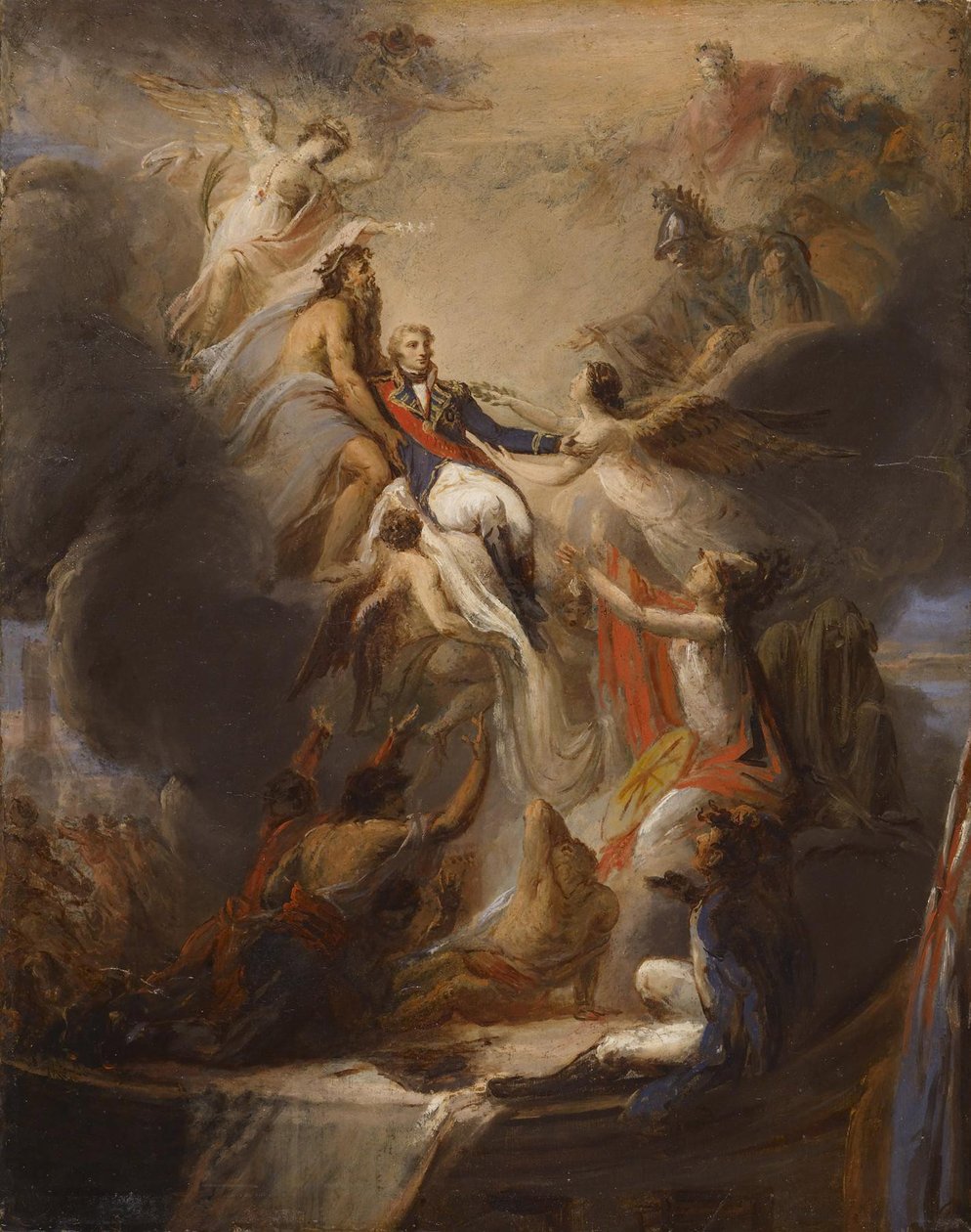Nelson apoteózisa, 1818 körül (olaj, papír, vászonra festve) alkotó: Pierre Nicolas Legrand