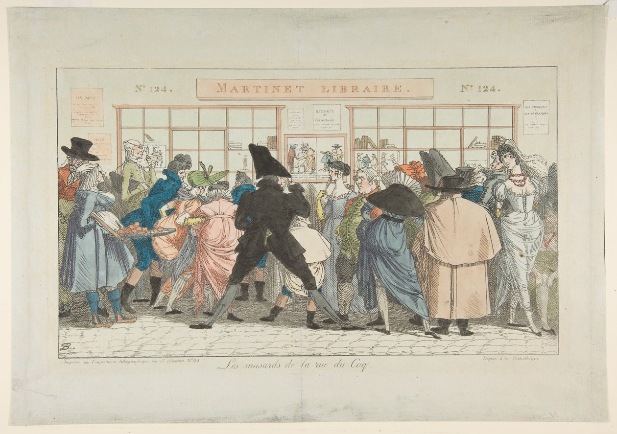 Dawdlers of the Rue du Coq A Rue du Coq dawdlerei, 1805. alkotó: Pierre Nolasque Bergeret