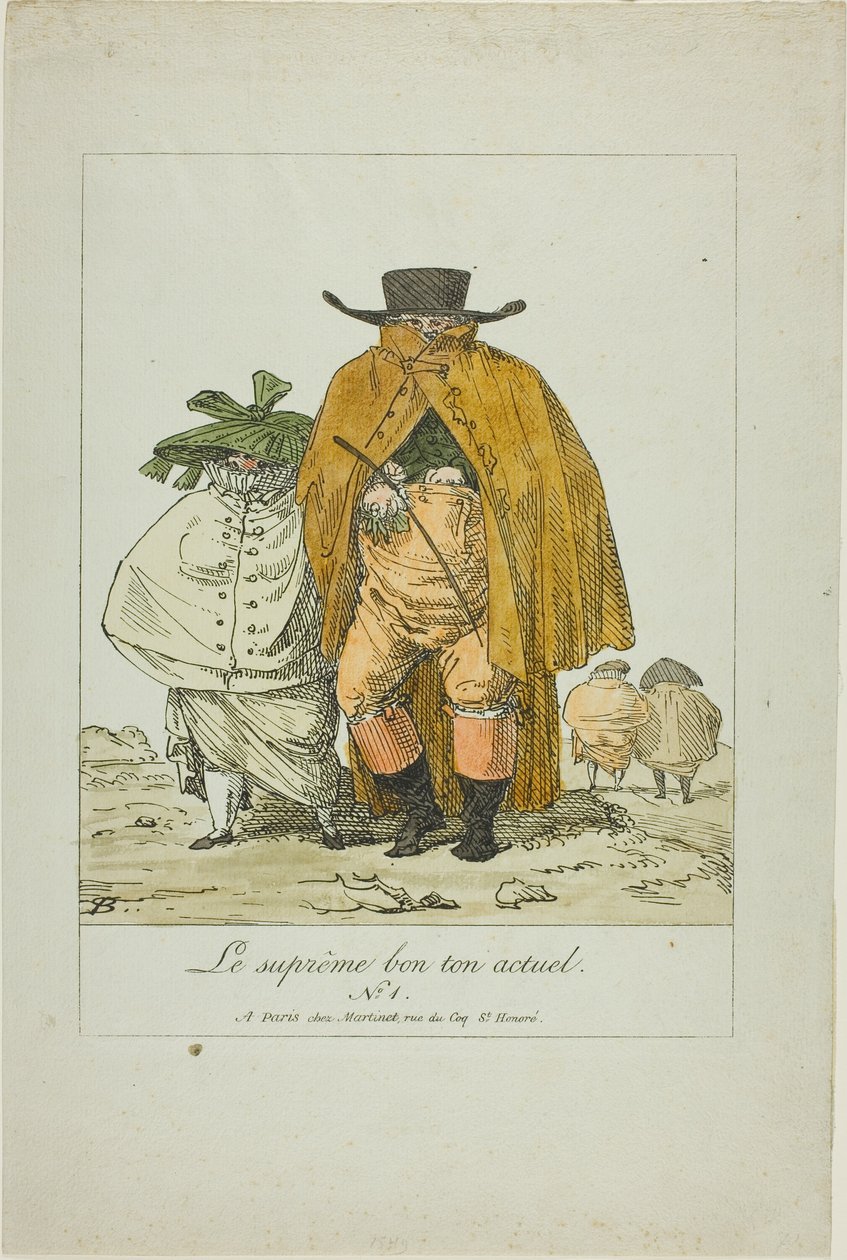 Plate One a The Supreme Current Fashionből alkotó: Pierre Nolasque Bergeret