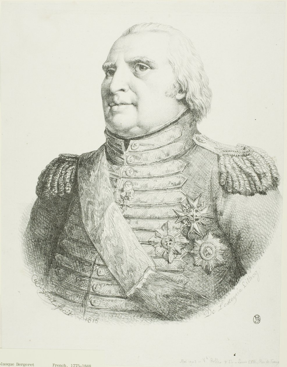 XVIII. Lajos portréja alkotó: Pierre Nolasque Bergeret