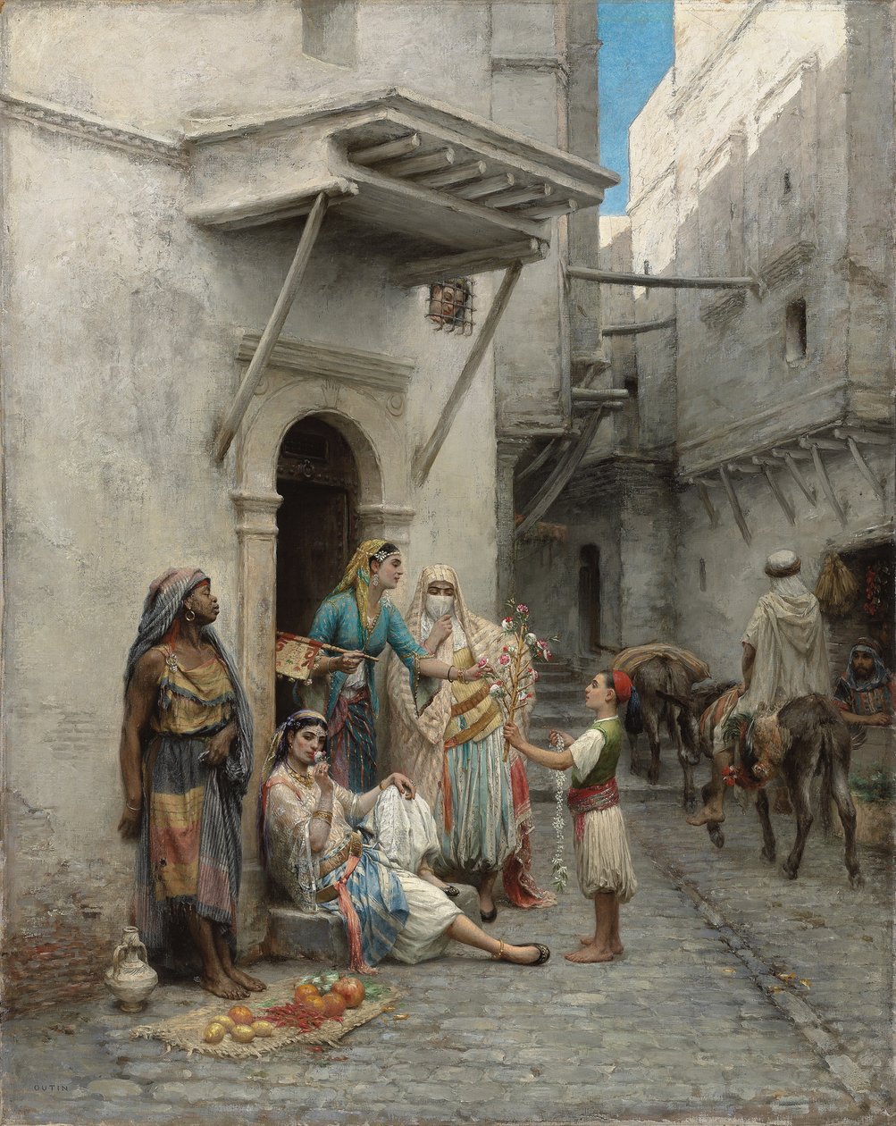A fiatal virágárus; A fiatal virágárus alkotó: Pierre Outin