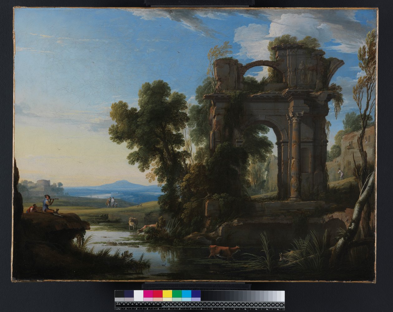 Táj klasszikus romokkal, 1640-1645 alkotó: Pierre Patel