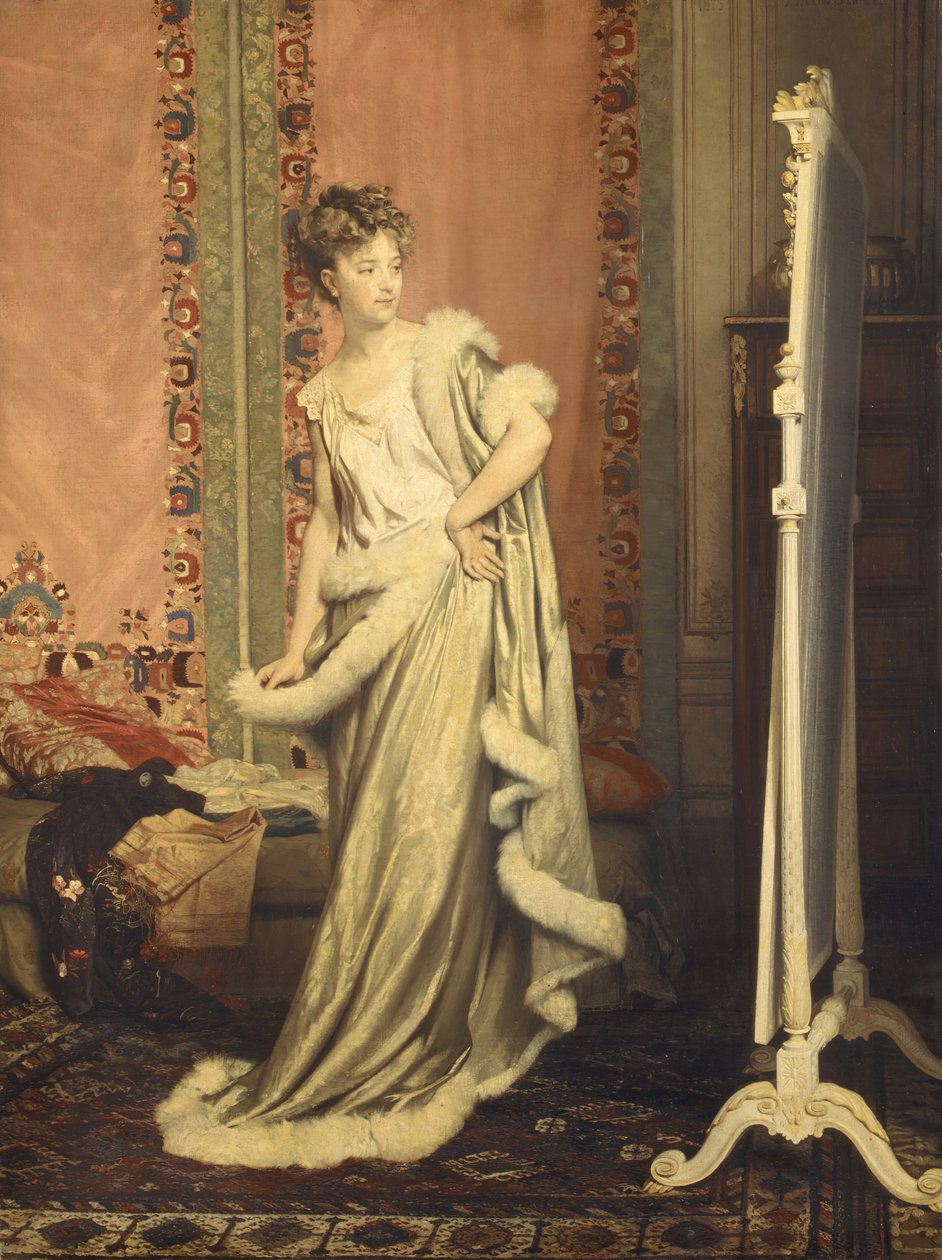 A tükör előtt, 1873. alkotó: Pierre Paul Lêon Glaize