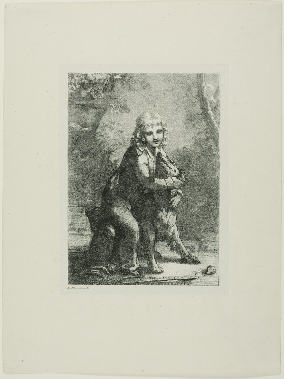 Fiú kutyával alkotó: Pierre Paul Prud