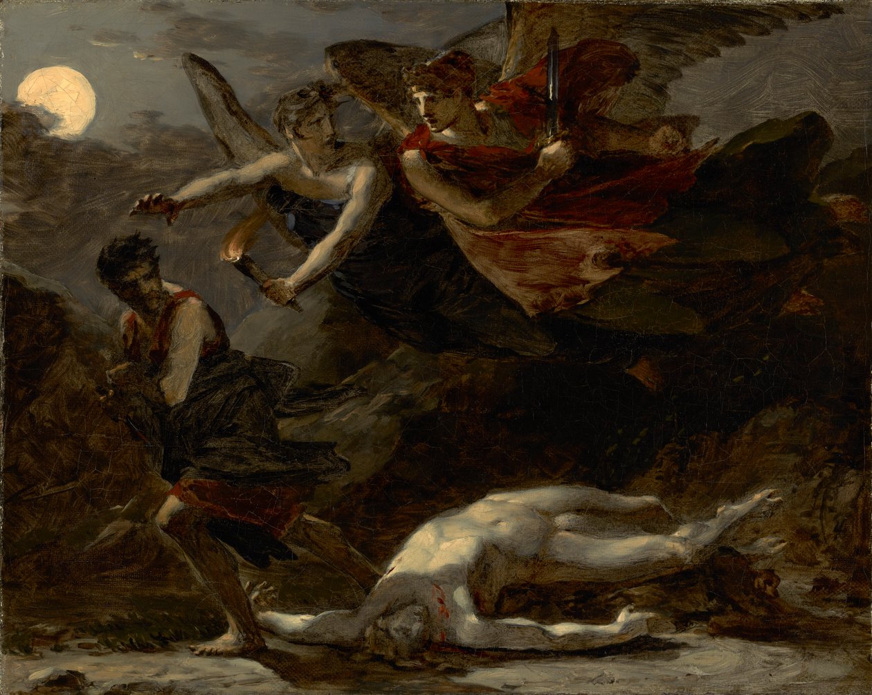 Igazságosság és isteni bosszú üldözése a bűnözésben, 1805-6 alkotó: Pierre Paul Prudhon