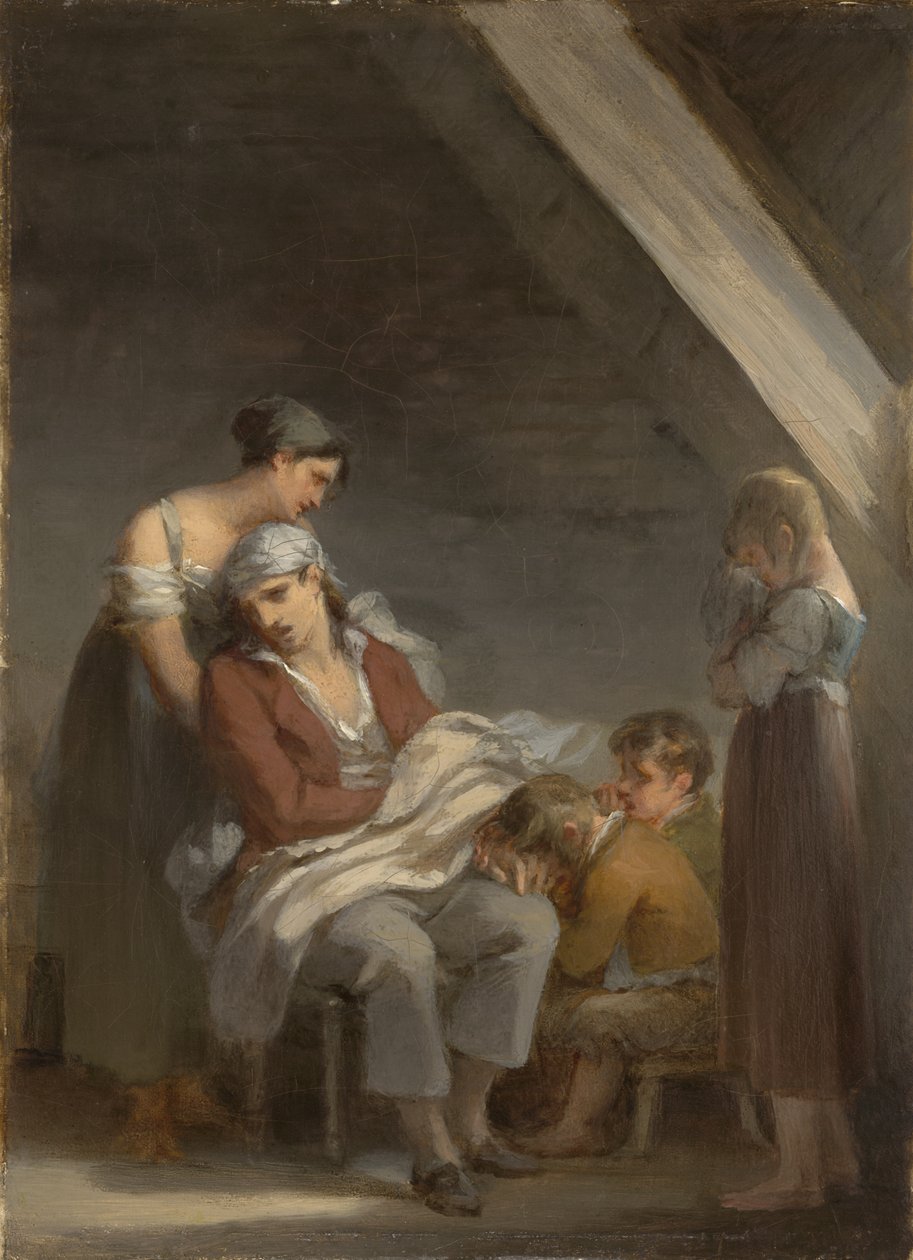 Egy bánatos család, 1821 alkotó: Pierre Paul Prudhon