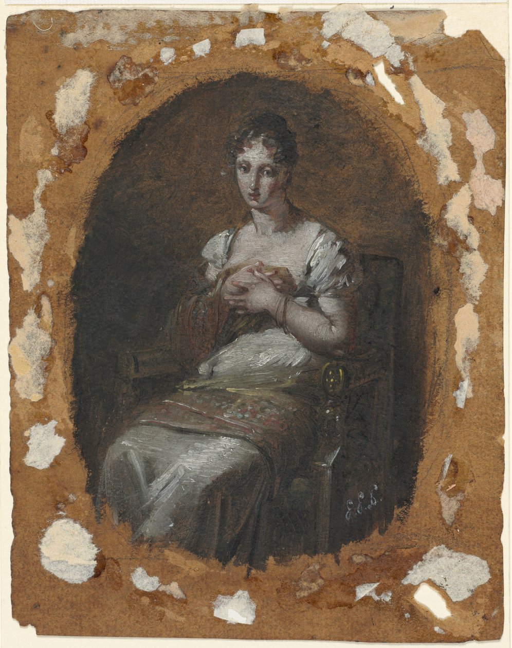 Fiatal nő ül alkotó: Pierre Paul Prud