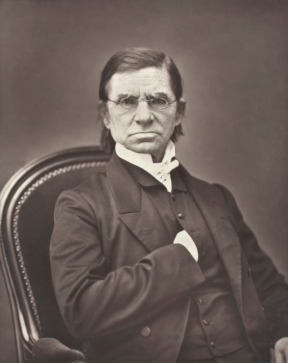 Émile Littré francia lexikográfus és filozófus, 1801-1881, c. 1876. alkotó: Pierre Petit