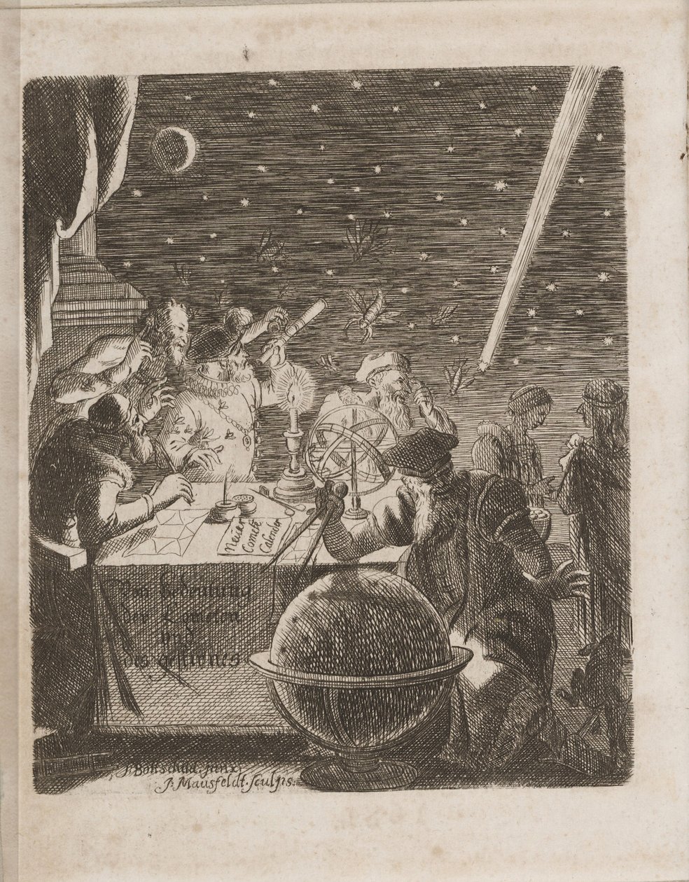 Az egek megfigyelése Galilei korában innen: Az üstökösök fontossága, 1681 alkotó: Pierre Petit