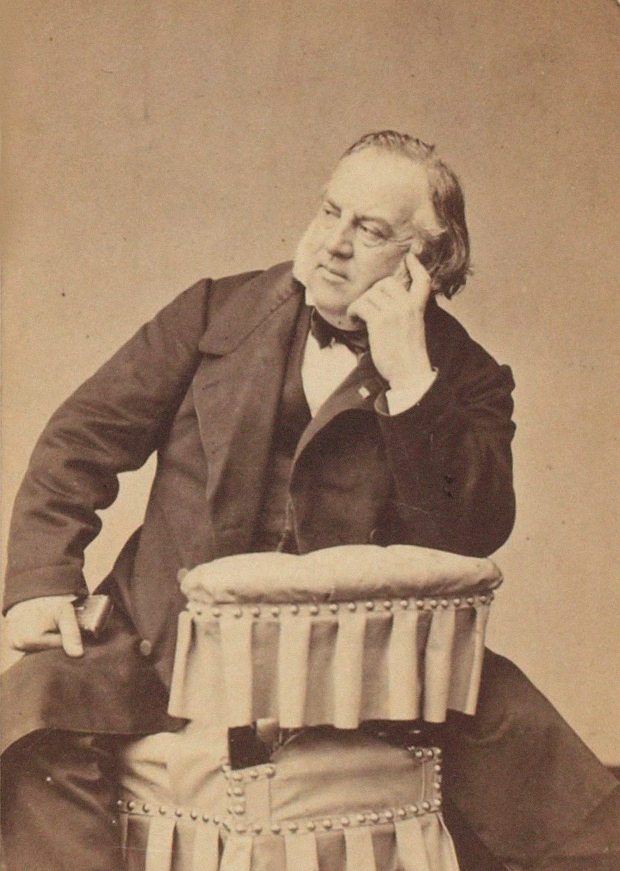 Louis Clapisson (1808-1866) zeneszerző portréja, Petit, Pierre Lanith (1831-1909). Albumin Photo. Magángyűjtemény alkotó: Pierre Petit