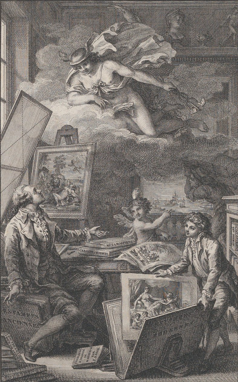 P. FR emlékére. Basan, metszet a P.-F. gyűjtemény katalógusához. Basan..., 1798. alkotó: Pierre Philippe Choffard