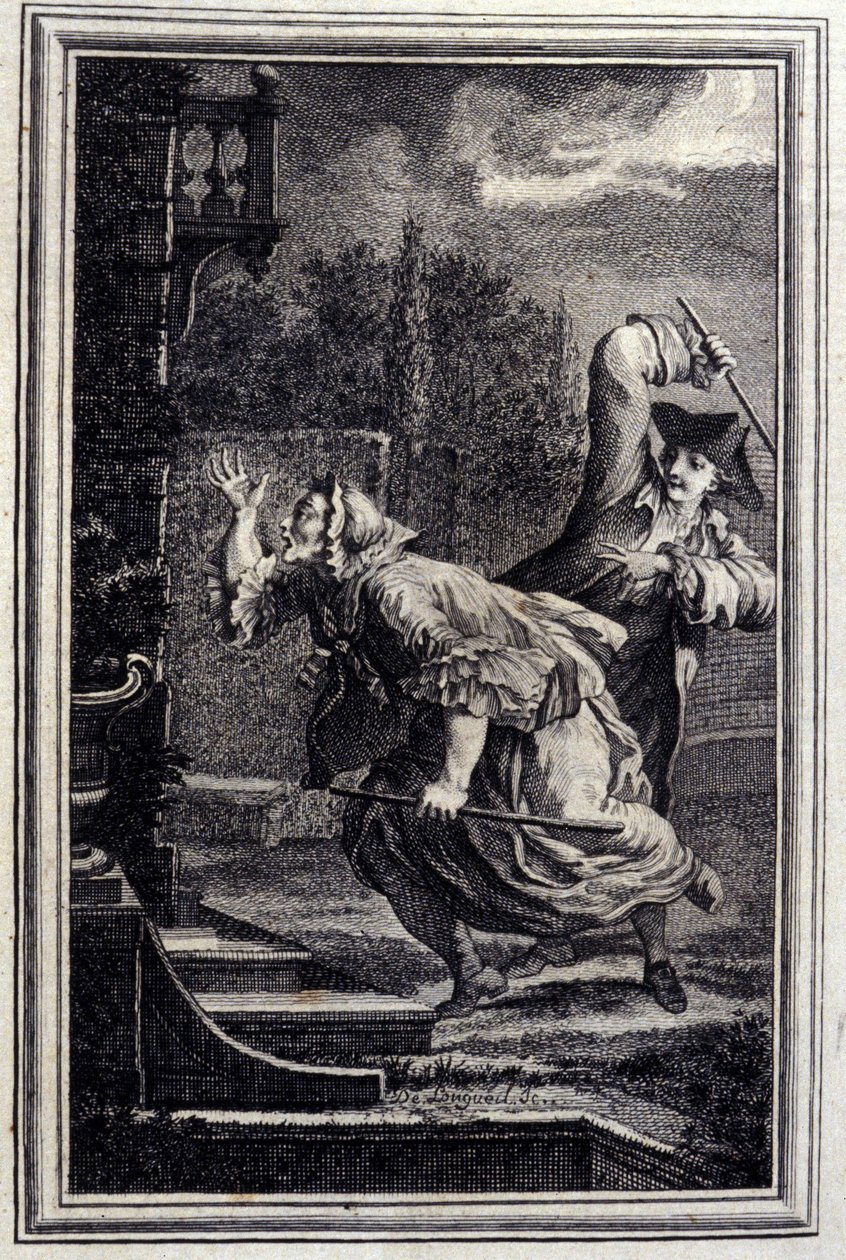 Le Cucku, megvert és boldog – Jean La Fontaine „Mesék és novellák versben” című részében. 1776. Illusztráció: P. P. Choffard. alkotó: Pierre Philippe Choffard