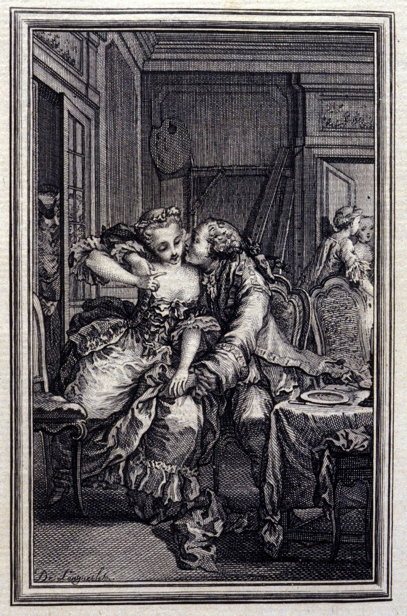 Les Remis - Jean La Fontaine "Mesék és novellák versben" című művében. 1776. Illusztráció: P.P. Choffard. alkotó: Pierre Philippe Choffard