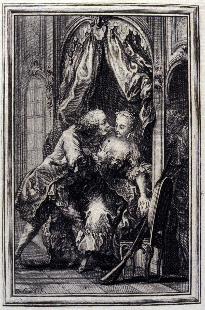 Félreértések – Jean La Fontaine „Mesék és novellák versben” című részében. 1776. Illusztráció: P. P. Choffard. alkotó: Pierre Philippe Choffard