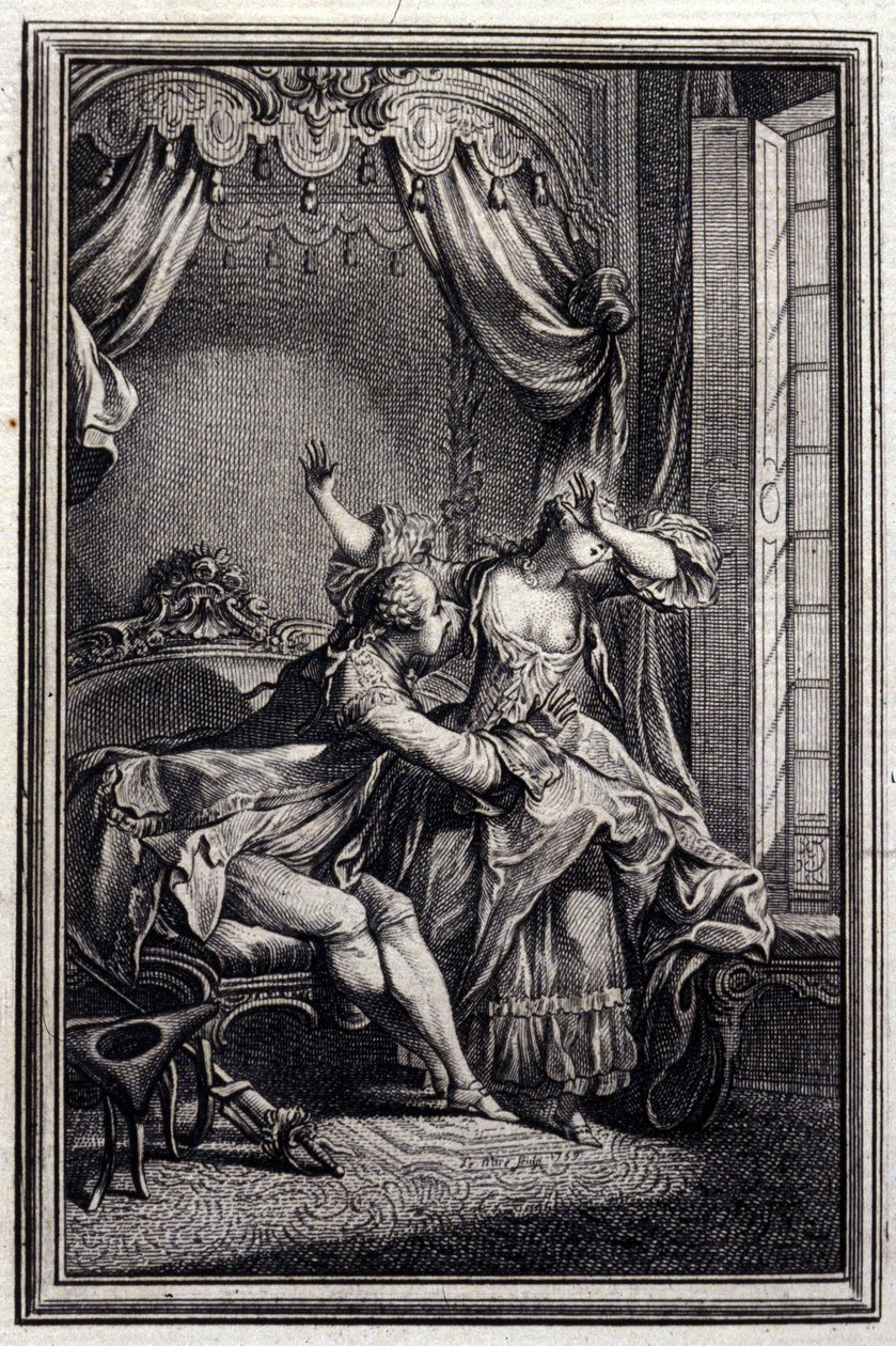 Richard Minulto - Jean La Fontaine "Tales et nouvelles en vers" című művében. 1776. Illusztráció: P.P. Choffard. alkotó: Pierre Philippe Choffard
