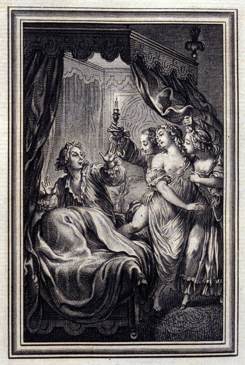 Soha nem veszünk észre mindent – Jean La Fontaine Tales et nouvelles en vers című művében. 1776. Illusztráció: P.P. Choffard. alkotó: Pierre Philippe Choffard