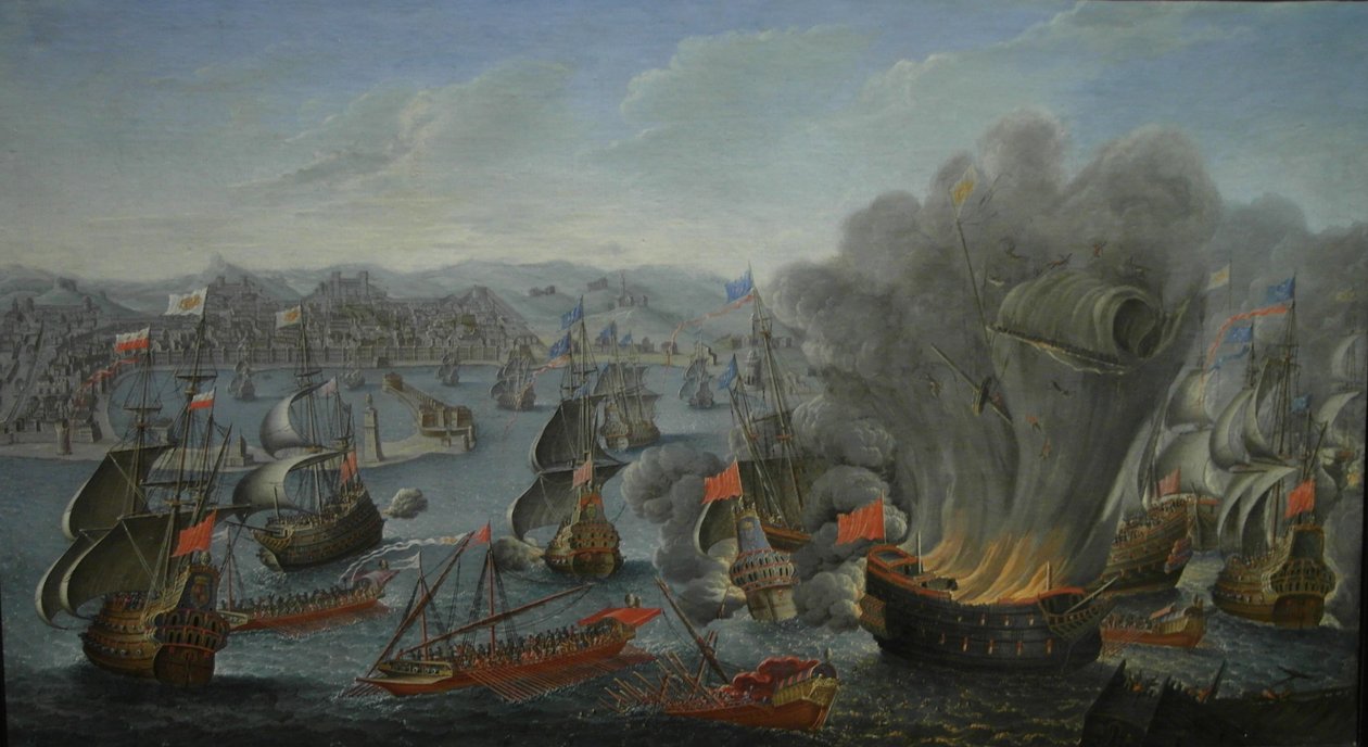 CombateNavalDePalermo16760602PierrePuget1677 alkotó: Pierre Puget