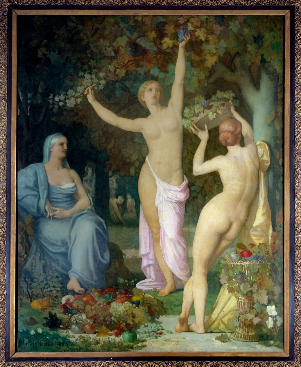 Pierre Puvis de Chavannes (1824-1898) őszi festménye 1864 V. 2,85x2,26 m Lyon, Szépművészeti Múzeum alkotó: Pierre Puvis de Chavannes