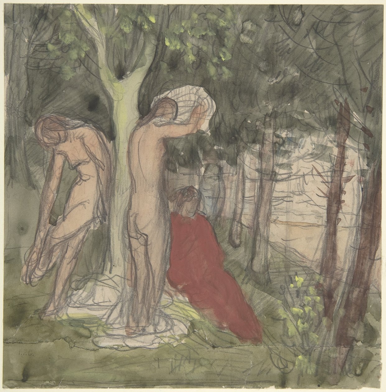 Fürdőzők alkotó: Pierre Puvis de Chavannes
