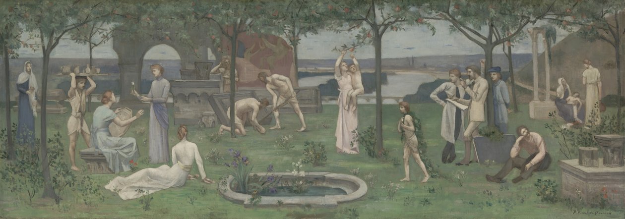 Művészet és természet között, kb. 1890-95. alkotó: Pierre Puvis de Chavannes