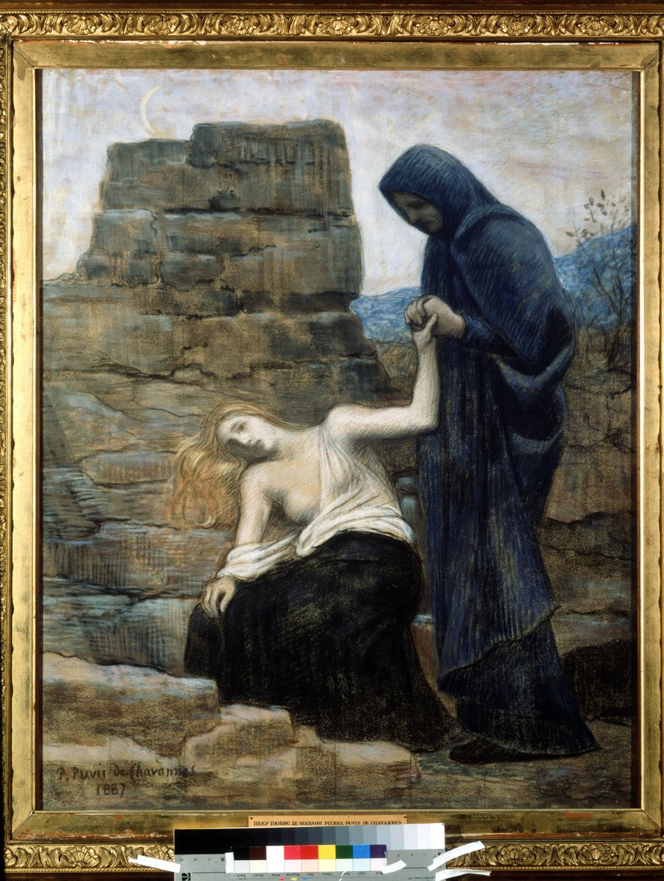 ""Könyörület"" Pierre Puvis de Chavannes (1824-1898) festménye 1887 (szimbolika) Moszkva, Puskin Szépművészeti Múzeum alkotó: Pierre Puvis de Chavannes