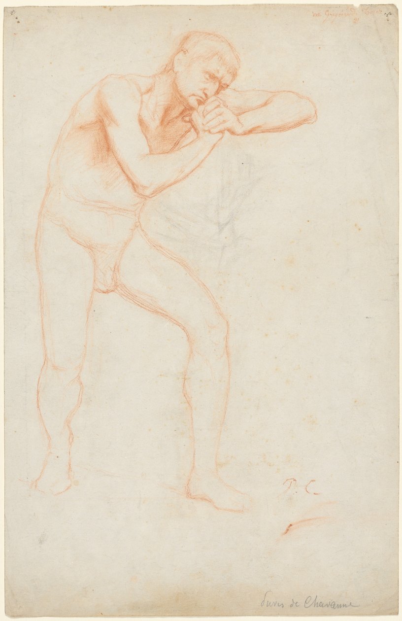 Férfi akt, 1891. alkotó: Pierre Puvis de Chavannes